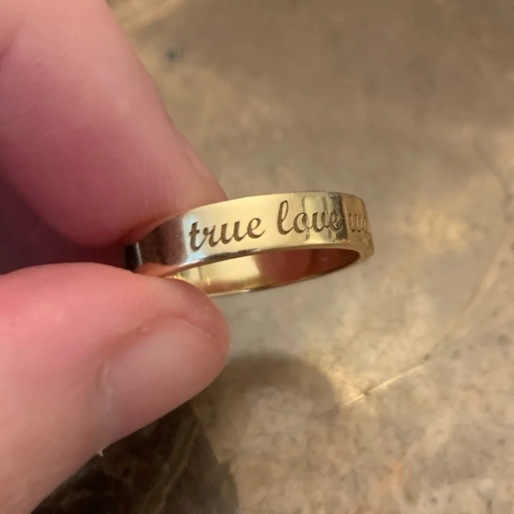 BRAND NEW 14K SOLID GOLD PURITY PROMISE RING SIZE 7 - Picture 2 of 7